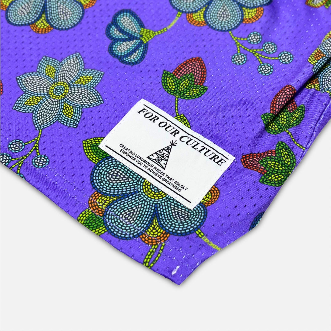 Shinikei Purple Beaded Floral