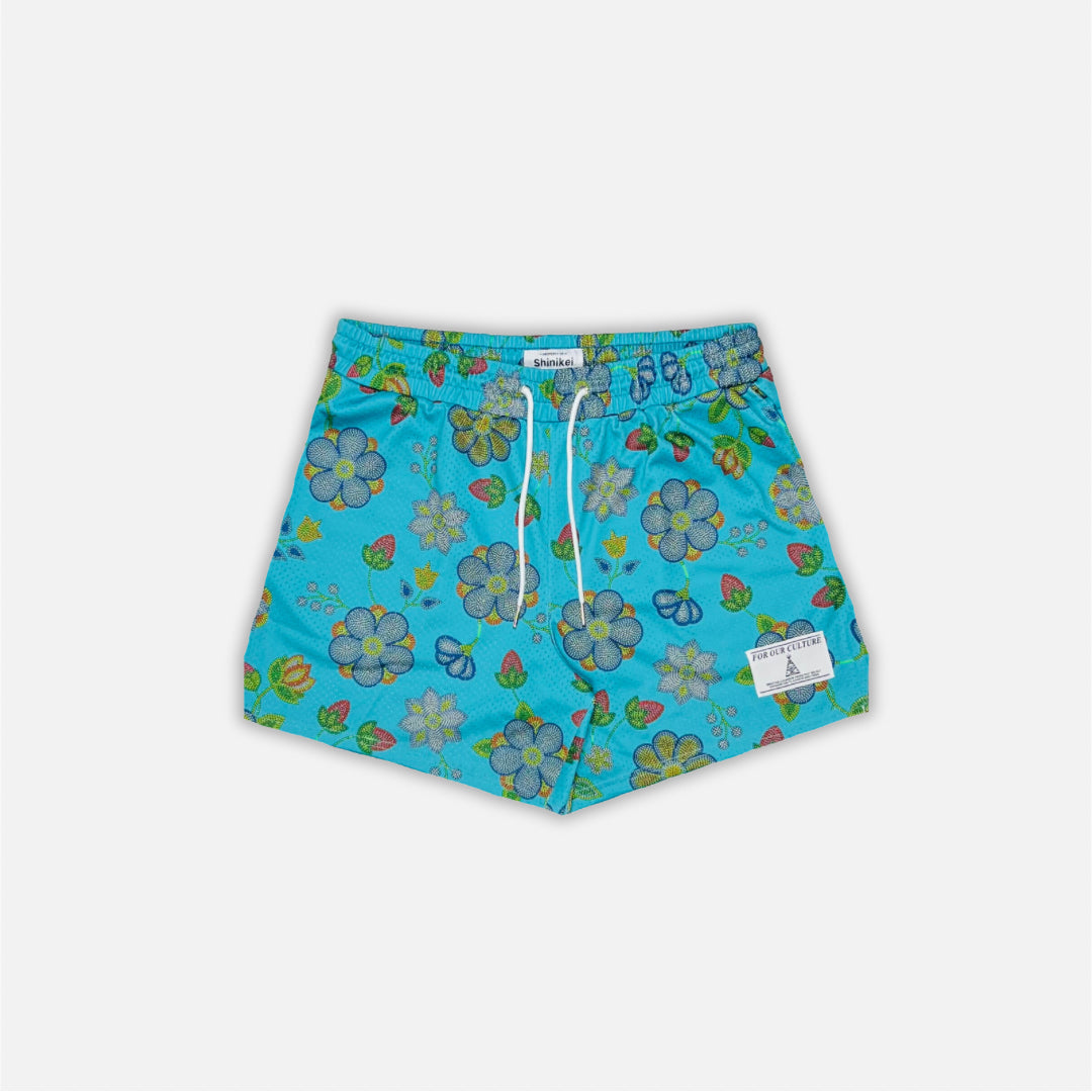 Shinikei Teal Beaded Floral