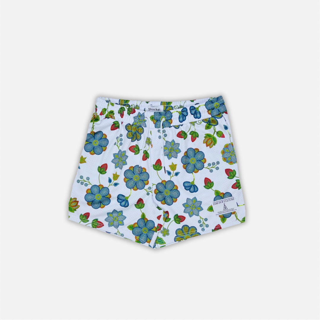 Shinikei White Beaded Floral