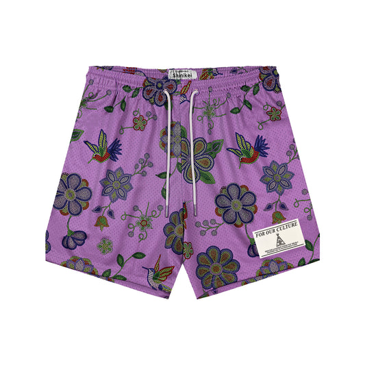 Shinikei Lavender Beaded Floral