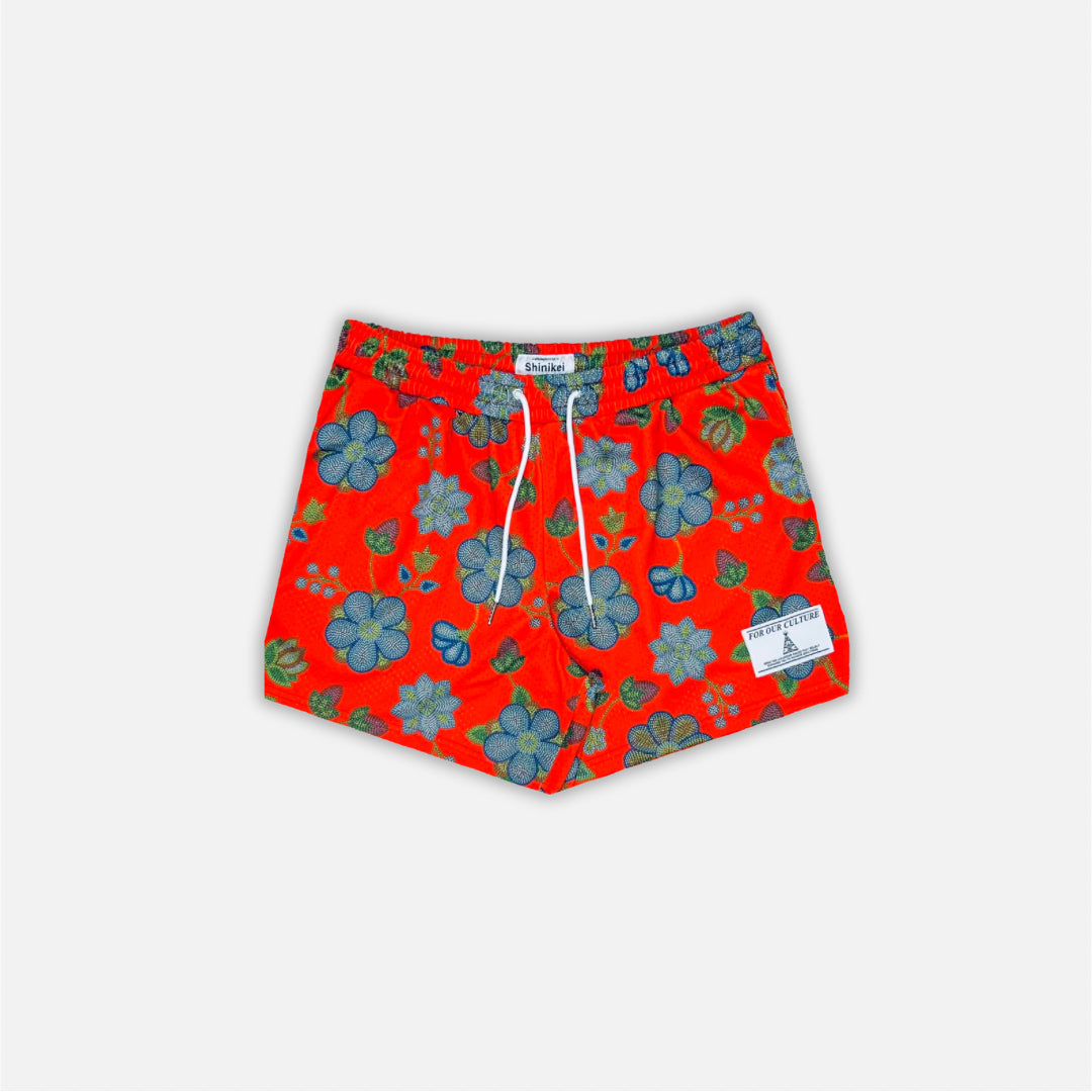 Shinikei Red Beaded Floral