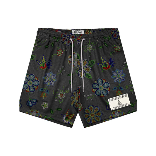 Shinikei Black Beaded Floral