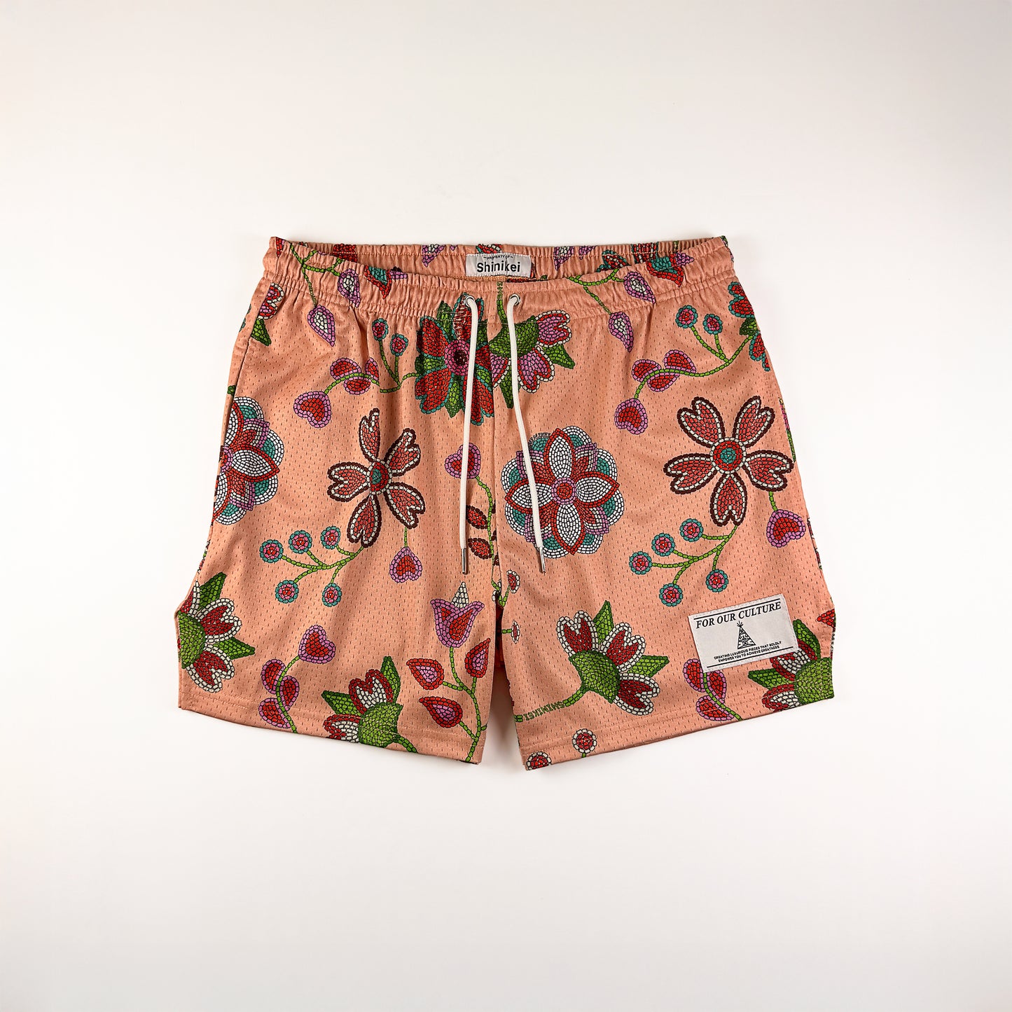 Pale Pink Beaded Heart Florals