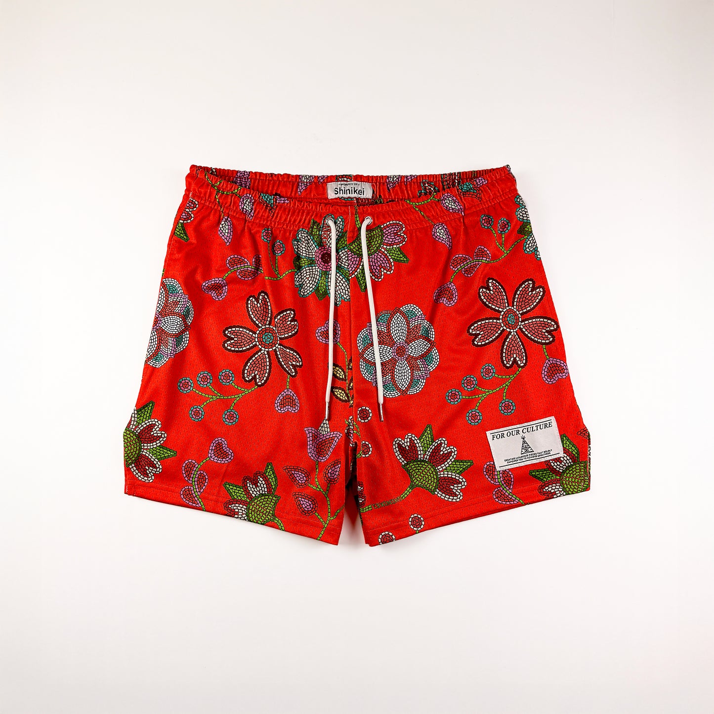 Red Beaded Heart Florals