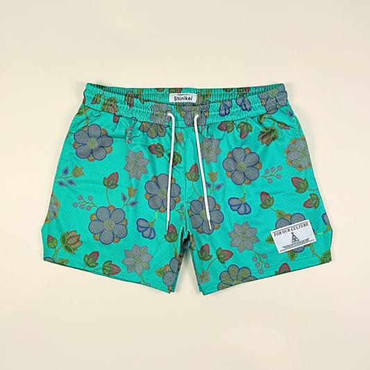 Shinikei Turquoise Beaded Floral