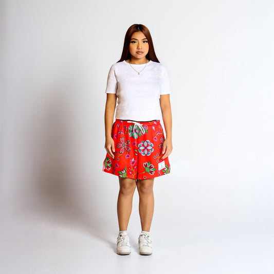 Red Beaded Heart Florals