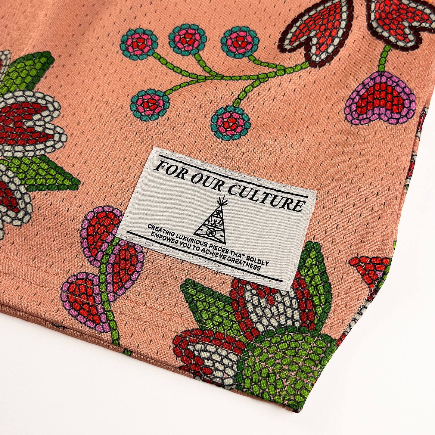 Pale Pink Beaded Heart Florals