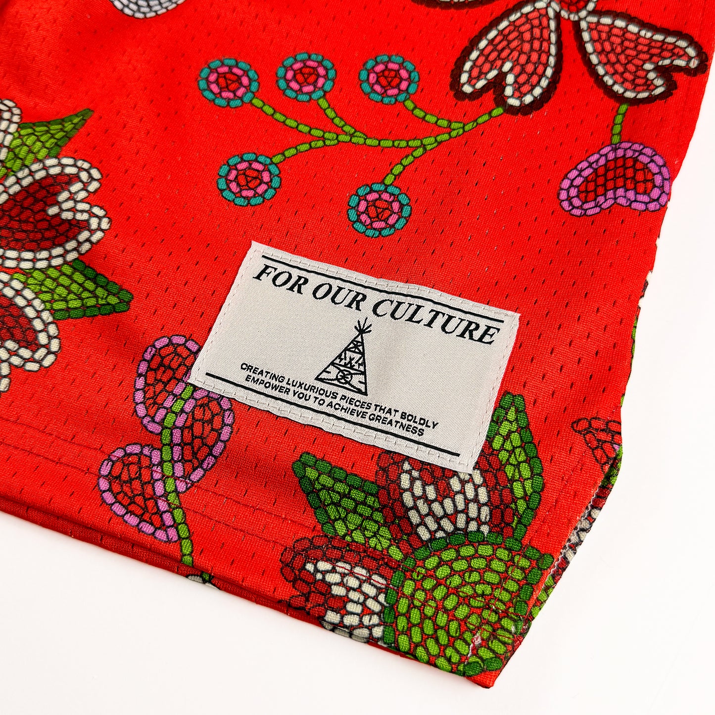 Red Beaded Heart Florals